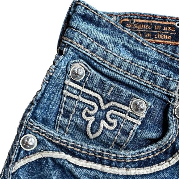 ROCK REVIVAL Julian Relaxed Straight Jeans Size 31 - Picture 6 of 7